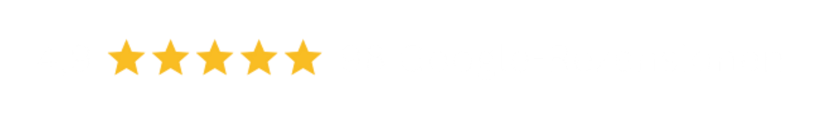 Bewertungen bei Google: 4,9 Sterne, 98 Rezensionen